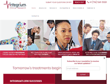 Tablet Screenshot of integrium.com